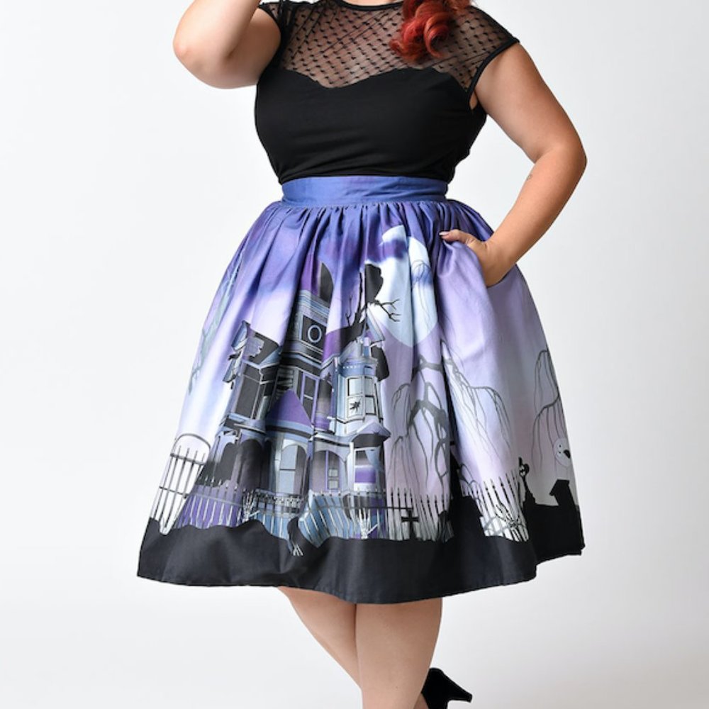 Unique Vintage Haunted Mansion Skirt 2XL